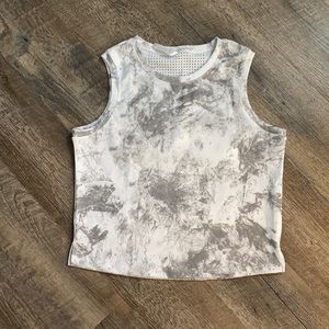 ebb & flow grey and white tie dye tank
